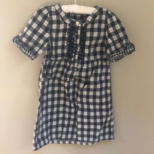 Navy Check Flannel Dress